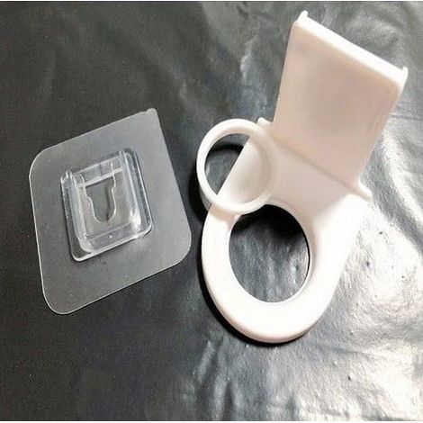 Support Pour Bouteille De Shampooing - Crochet Adhésif Pour Salle De Bain - Fixation Sans Perçage Sur Verre Carrelage Bois - 5 Pièces (1/5)