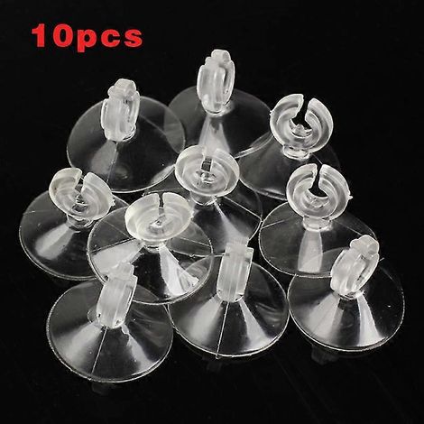 Lot de 10 ventouses pour aquarium, compatibles avec les tuyaux et câbles d'air de 4/6 mm. (1/4)