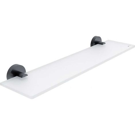 Nimco Unix - Ablage, Länge 50 cm, Glas matt/schwarz matt UNC 13091B-50-90