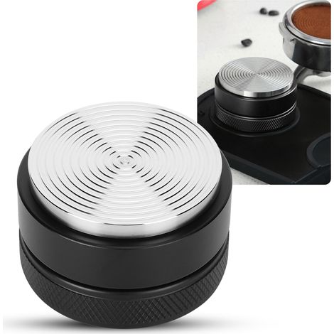 Distributeur de café en acier inoxydable réglable en hauteur avec base filetée antidérapante (base filetée noire de 51 mm) (1/5)