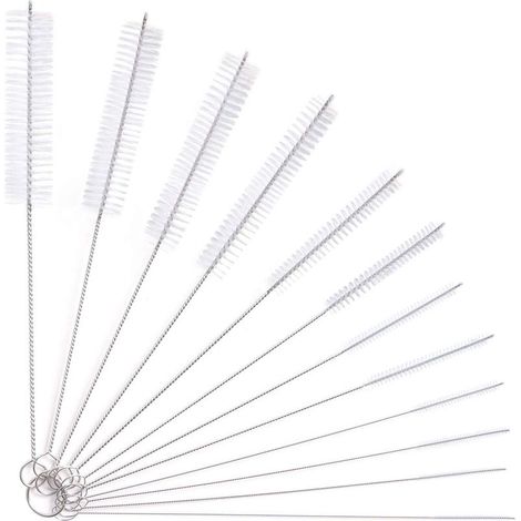12 pieces pipe cleaning brush, pipe cleaning brush for glass bottles, baby bottles, kettles, keyboard, pipe cleaning brushes (1/5)