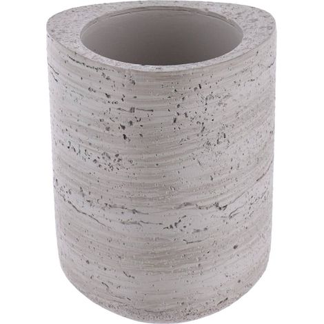 Bicchiere in poliresina effetto cemento - grigio - Tendance
