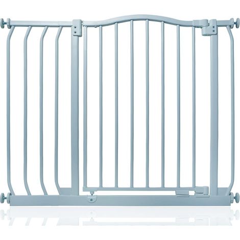 Safetots Barrière De Sécurité Supérieure Avec Design Courbé, Barrière De Sécurité À Pression, 89cm - 98cm, Gris Mat