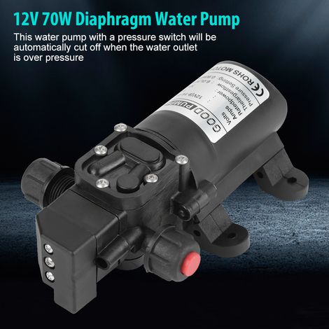 Pompe à membrane haute pression 70 W, 12 V CC, 0,9 MPa, 6 L/min