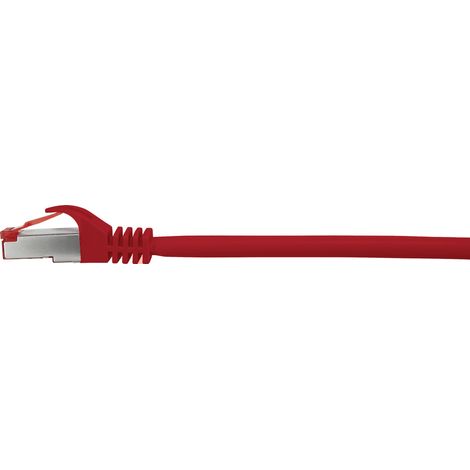 Renkforce RF-5176540 RJ45 Patchkabel CAT 6 S/FTP 0.50 m Rot mit Rastnasenschutz, vergoldete Steckkon (1/5)