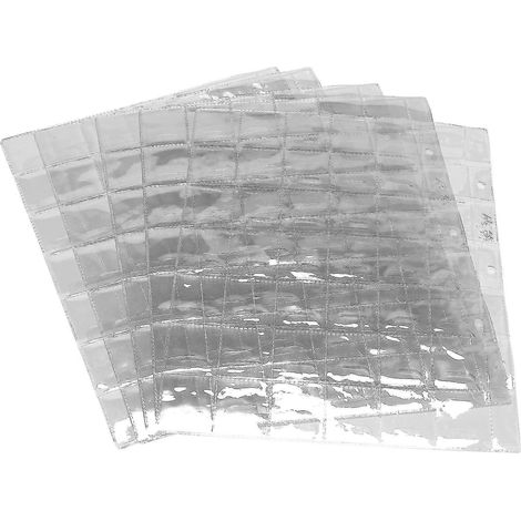 Lot de 10 pochettes transparentes pour pièces de monnaie, 42 compartiments, album de rangement en PVC pour collection (1/5)