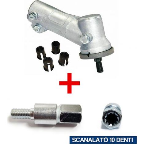 COPPIA CONICA UNIVERSALE PER DECESPUGLIATORE COMPLETA DI INSERTO PROFES 25108V SCANALATO 10 DENTI (23763)