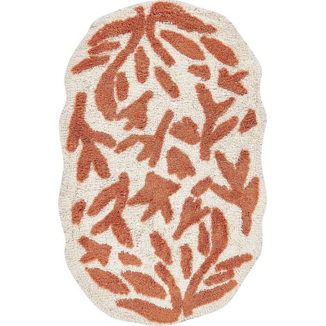 Bath Mat DERIK Orange 60 x 90 cm Cotton