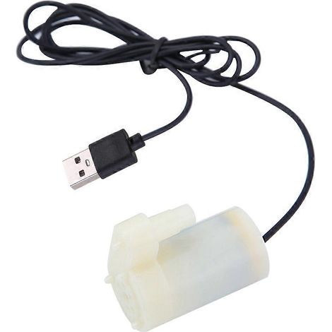 Micro-pompe submersible USB 5V DC 2-3L/min pour aquarium, réservoir poisson, moteur mini chargeur, accessoire pompe eau silencieuse. (1/4)
