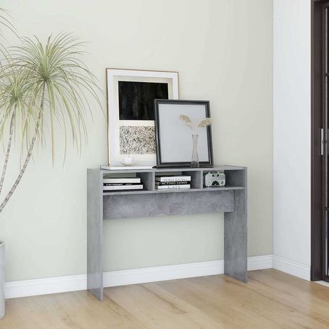 808309 vidaXL Console Table Concrete Grey 105x30x80 cm Engineered Wood (1/5)