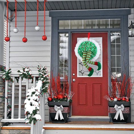 Weihnachtskranz mit Elfenbeinen zum Aufhängen, Dekoration für die Haustür, Christbaumschmuck zum Aufhängen, Dekoration für die Weihnachtsfeier (1/5)