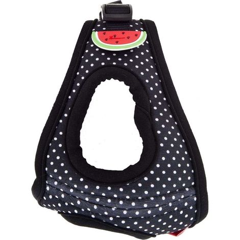 Pettorina traspirante e resistente con fantasia a pois modello Anguria per cani: 28-34 cm