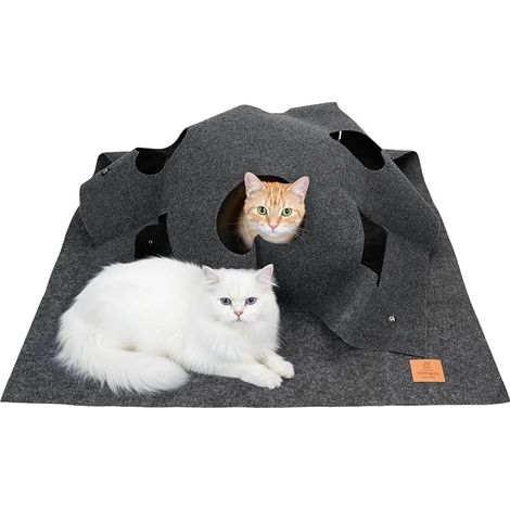 Cat Mat, Foldable Hide and Seek Mat with Holes 100 x 100 cm (1/5)