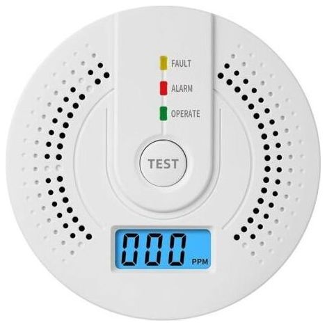 Détecteur de monoxyde de carbone à batterie remplaçable avec affichage numérique LED, alarme de CO pour la sécurité de la maison, moniteur de CO portable pour une utilisation en intérieur (1/5)