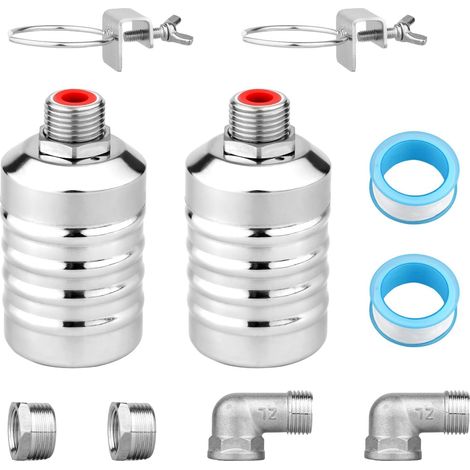 Robinet à Flotteur d'Eau, Acier Inoxydable, Robinet à Flotteur de Contrôle Automatique du Niveau d'Eau Types de Connexion 1/2 Pouce et 3/4 Pouce pour Aquarium Piscine (1/5)