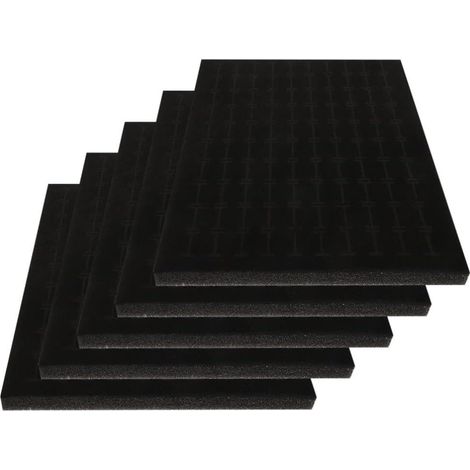 Mousse pour bijoux : 5 pièces inserts en mousse pour boîtes de rangement de boucles d'oreilles insert en velours noir porte-bagues boîtes à bijoux inserts pour boucles d'oreilles tampon (1/5)