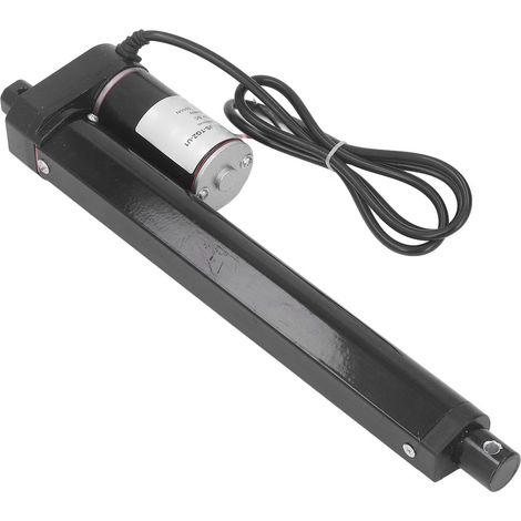 Vérin électrique linéaire 12V 200mm course 1000N IP65 Noir, moteur à engrenages métalliques pour fauteuil de massage, actionneur robuste étanche (1/5)