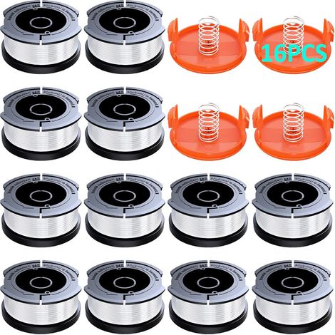 BLACK+DECKER AF-100-3ZP 12+4+4 Kit Ersatzspule Nylon Schneidfaden für Rasentrimmerkopf (1/5)