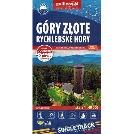 Montagne d'Oro / Rychlebskie Hory 1:40.000. Mappa turistica impermeabile. Galileo (1/5)