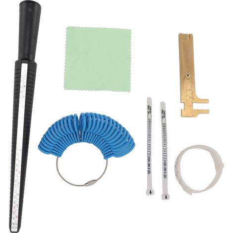 Ensemble de 7 outils de mesure de bagues : mandrin multifonctionnel et précis pour la fabrication de bijoux (1/5)