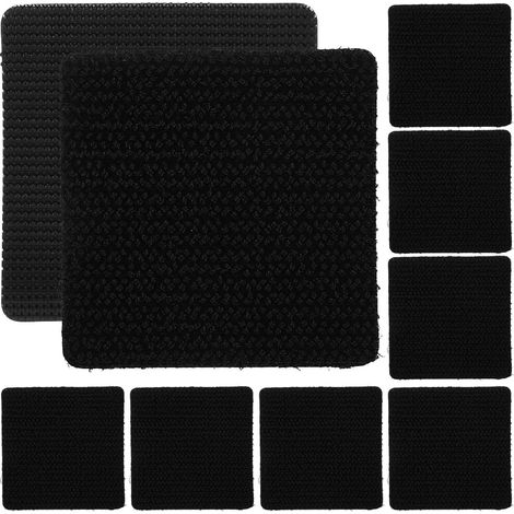 Sets de 10 Adhésifs à Scratch Nylon pour Fixation de Tapis de Sol Voiture, Ruban à Haute Viscosité, Résistant à la Chaleur, pour Accessoires Intérieurs Auto (1/5)