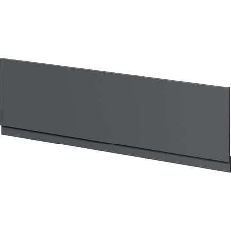 Gloss Grey MDF 1800mm Front Bath Panel with Plinth (1/4)