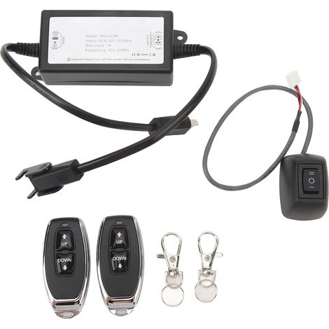 Ortviai Contrôleur sans fil pour vérin linéaire 433 MHz, DC 8-30 V, télécommande incluse + interrupteur manuel