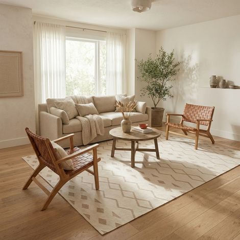 Kilim moderne Tapis Miami - Tapis en laine - 300x200cm, Rectangular - 100% Laine vierge - Tissé main - Marron