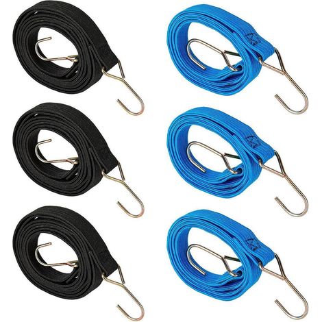 Spanngummi mit Haken 6er-Set, 100/200cm, flach, für Fahrrad, Motorrad, Auto (1/5)