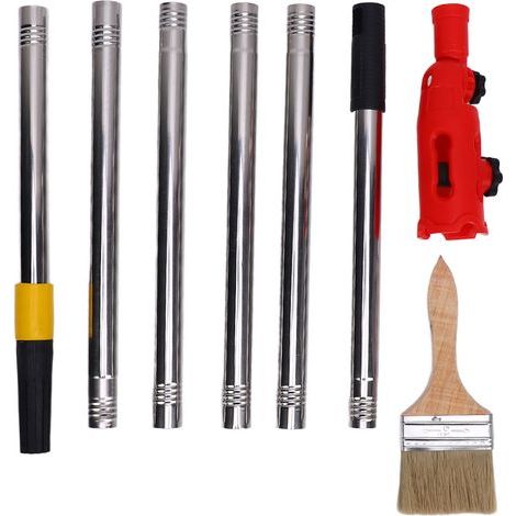 Extension de pinceau multi-angle, grattoir à rouleau rotatif à 180 degrés avec poteau d'extension de 1.7m et (1/5)