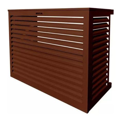 DECOCLIM - Cache unité extérieure en aluminium brun rouge taille S - 23AS8012
