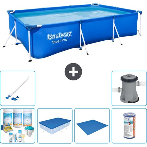 Bestway Bestway Steel Pro Rectangulaire - 300x201x66 cm - 7-pièces S21548 (1/5)