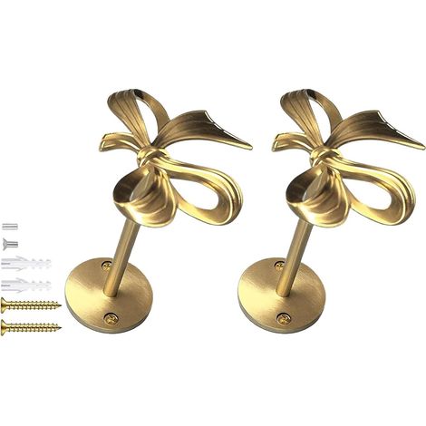 2 embrasses de rideaux modernes en forme nœud avec accessoires (1/5)