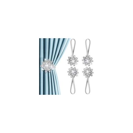 Magnetische Gardinenhalter, dekorative magnetische Gardinenclips mit Schlaufen, Gardinenhalter mit Blumenmuster, europäischer und amerikanischer Stil - Crezuo