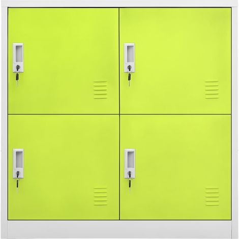 Maison Exclusive - Armadietto a Chiave Grigio Chiaro e Verde 90x45x92,5 cm Acciaio (1/5)