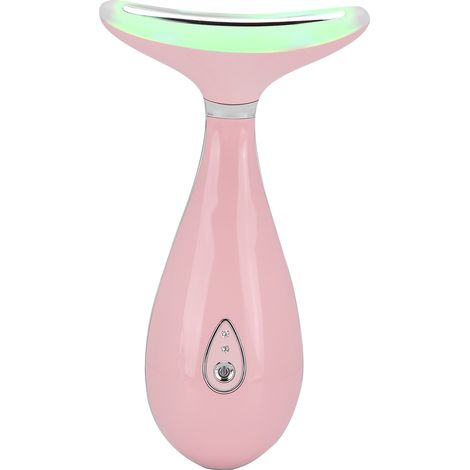 Appareil de photothérapie pour éliminer les rides du cou, massage de la peau du cou, dispositif de lifting et de raffermissement (rose) (1/5)