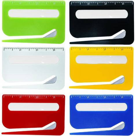 6-piece letter opener, envelope cutter with scale and magnifying glass, suitable for office workers and students to open envelopes. (1/5)