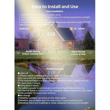 Solar LED Strip Outdoor 5 m, Warm White 2700 K Self-Adhesive Outdoor LED Strip with Remote Control, 320 LEDs, Dimmable, 8 Modes, IP65 Waterproof, Can Be Cut to Size for Gazebos, Balconies (1/5)