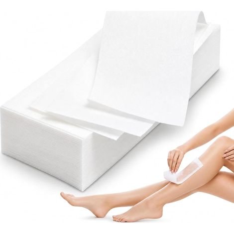 Bande de Cire Epilation 400 Pièces - Visage, Corps et Maillot - Bandes Non Tissées résistantes pour Cire Chaude, Épilation à Froid et Pâte à Sucre (1/5)