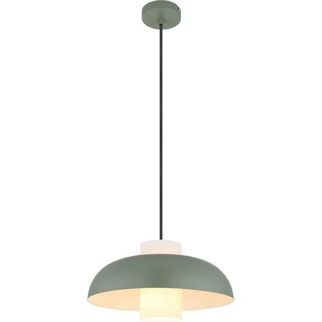 [GEBRAUCHT] B-Ware Globo Pendellampe Hängelampe Deckenlampe Grün Matt Metall ø 38 Cm E27 Fassung570