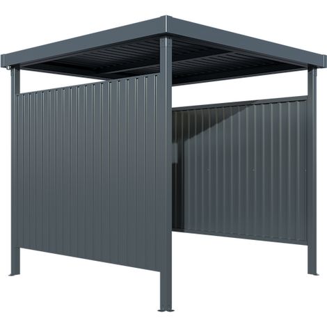 Multifunktionsunterstand 214x214x204 cm,Metall, anthr.