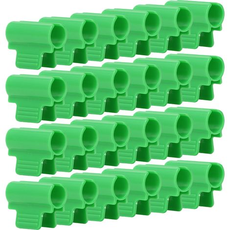 24 pinces de fixation pour serre, filets de protection pour tunnels et arceaux, protection contre les insectes, films d'ombrage, clips pour tiges de 19 mm