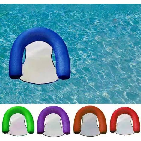 Aufblasbarer Poolstuhl mit U-förmiger Sitzfläche und bequemer Polsterung, faltbare aufblasbare Matratze für den Außenpool, sommerlicher Wasserspaß (1/5)
