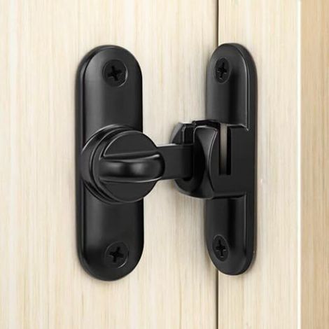 CSPARKV Verrou de Porte pour Portes Coulissantes 90/180 Degrés Serrure de Porte avec Vis pour Porte de Grange Coulissante Cuisines Fenêtre