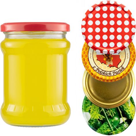 8x Barattolo 500 ml per MARMELLATA, CONSERVE, CARNE, MIELE (1/5)
