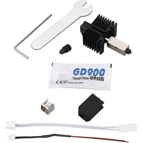 Buse imprimante 3D en acier trempé et laiton, kit hot end amovible 500°C, compatible Bambu Lab X1, P1P, X1-Carbon, pack de 3 pièces de rechange (1/5)