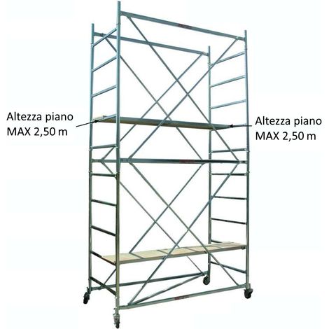 IMPALCATURA PONTEGGIO TRABATTELLO IN ACCIAIO ZINCATO MARCHETTI GRIM 75 EU 370 cm