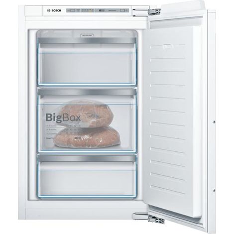 Bosch – Congélateur vertical intégré 96L – Classe énergétique E – 36 dB – Autonomie 22h – Capacité de congélation 8kg/24h – GIV21AFE0