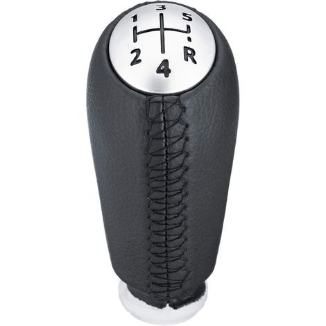 Pommeaux de leviers de vitesse manuel 5 vitesses pour Renault Clio III 2005-09, Megane 2 Laguna 2 2003-09, Clio 4 2012-19 Noir Cuir, avec Adaptateur (1/4)