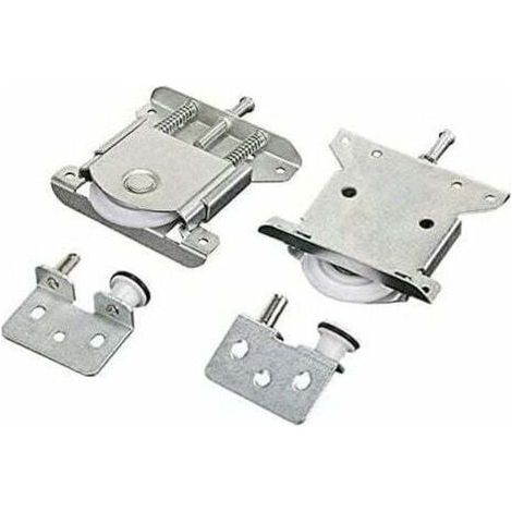 Lot de 2 roulettes pour porte coulissante de placard, pièces détachées pour porte de placard coulissante, roues, galets, guides de coulissement, supporte une charge de 30 kg.
